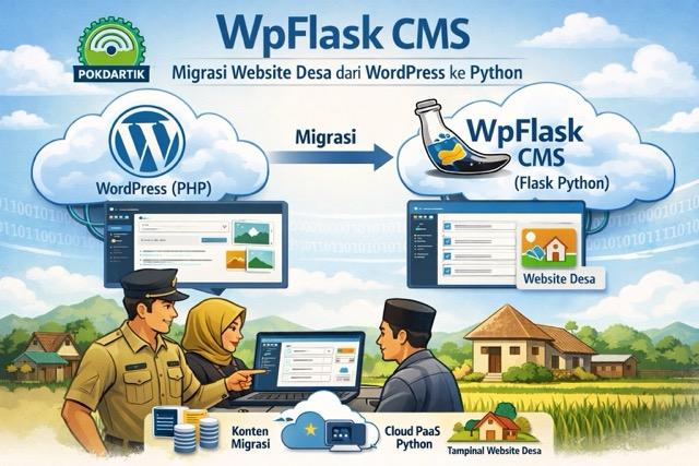 Pokdartik Luncurkan Cloud CMS “WpFlask”, Permudah Migrasi dari WordPress ke Python
