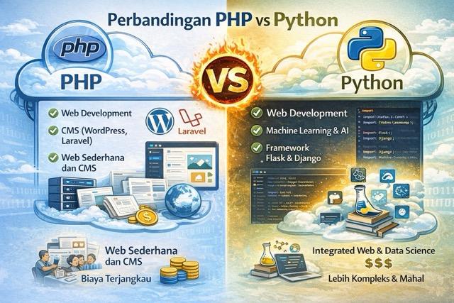 Perbandingan PHP dan Python dalam Pengembangan Aplikasi Web