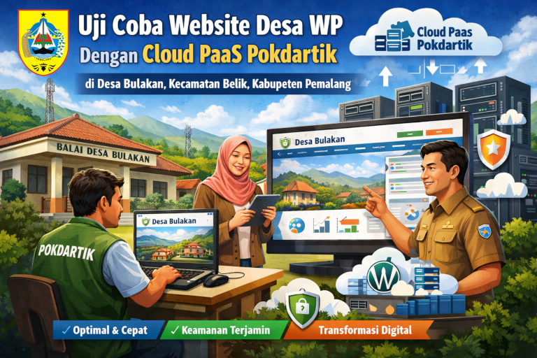 Uji Coba Website Desa WP Dengan Cloud PaaS Pokdartik