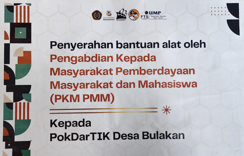 Pokdartik Menerima Bantuan Alat PKM PMM UMP Purwokerto